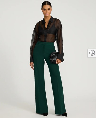 Zara high waisted green - zara,