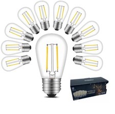 KIT 10 LAMPADA LED FILAMENTO VINTAGE RETRO BULBO E27 LAMPADINA LUCE DA 2 WATT