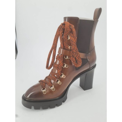 Bottes chocolat talons - chocolat,