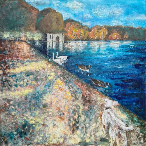 Quadro paesaggio acrilico
