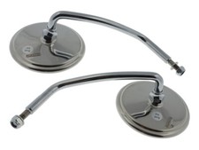 Coppia specchietti cromati per