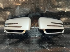 COPPIA CALOTTE SPECCHIETTI AMG MERCEDES CLASSE A-B-E  - ARGENTO CON FRECCE