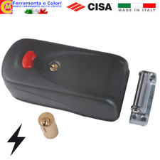 Serratura Elettrica Per Cancello a Gancio Rotante Con Pulsante CISA Reversibile