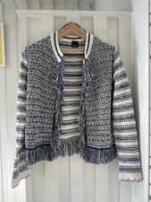 Cardigan Pinko jacquard frange