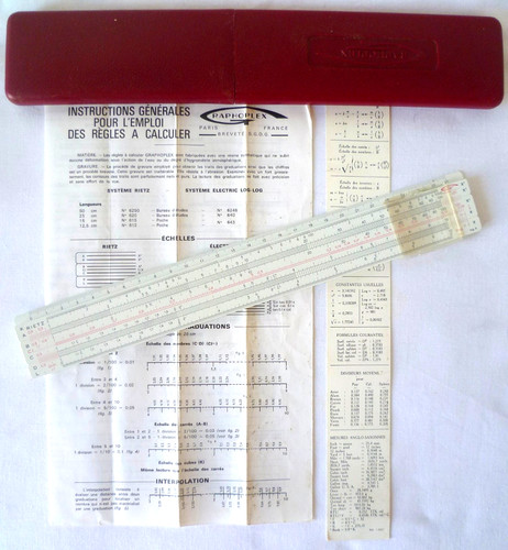 Ancienne règle calcul - rÈgle, À