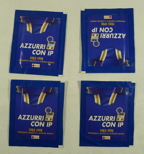 Bustine figurine azzurri con - figurine,