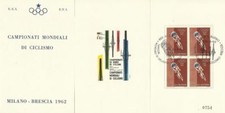 1962 RSM San Marino Campionati Mondiali di Ciclismo Milano Brescia in LE Folder 