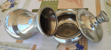 ETAIN PEWTER F.M.C. PELTRO 95 % VINTAGE 2 OGGETTI VASO CENTROTAVOLA