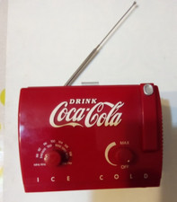 RADIO pubblicità drink coca cola ice cold, transistor funzionante fm om, integra