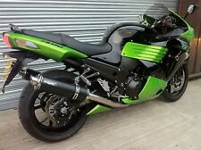 Kawasaki ZZR 1400 2008-2011 Coppia Polvere Nero Rotondo Scarichi Terminali. Road