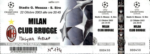 Biglietto stadio milan - biglietto, club