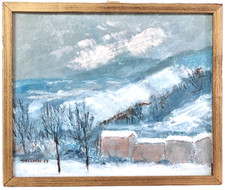 Quadro " Oltrepo Pavese "   - autore Carlo Saccardi , 1969