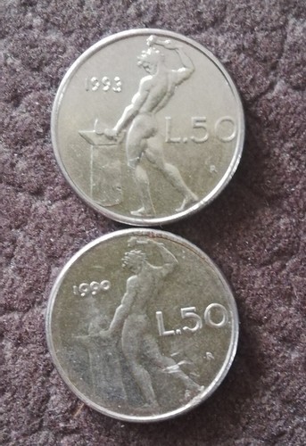 Monete lire piccole una - monete, 50