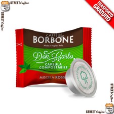 100 200 a 1000 Capsule Modo mio caffè Borbone Don Carlo compostabili Rossa Red