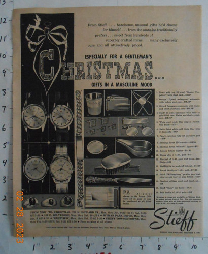 1963 stieff store rolex - 1963, ad
