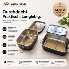Lunchbox in acciaio inox set 2