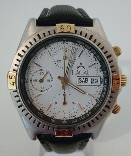 Raro cronografo vintage hagal - raro:,