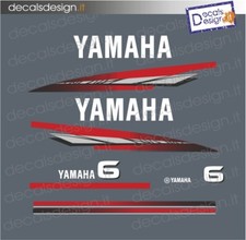 Adesivi calandra motore marino fuoribordo Yamaha 6 cv 2t gommone barca