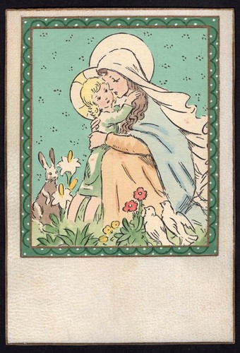 Santino antico madonna - santino,