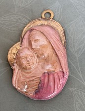 MADONNA CON GESU' BAMBINO IN CERAMICA DI CLAUDIO PULLI -VINTAGE-SARDEGNA