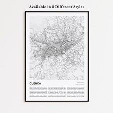 Stampa mappa città cuenca - mappa,