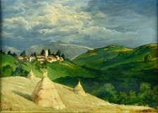 Dipinto olio su cartone 50 x