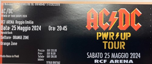 Biglietto orange zone - biglietto, concerto