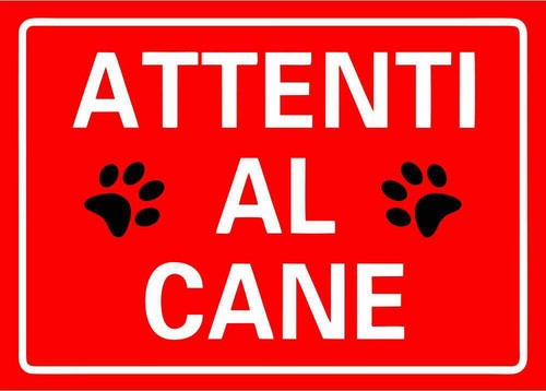 Cartello segnaletico attenti - cartello,
