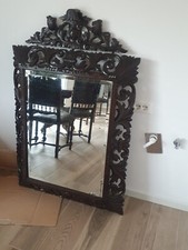 specchiera grande antica legno alta cm.135 larga cm.87 inizio 900