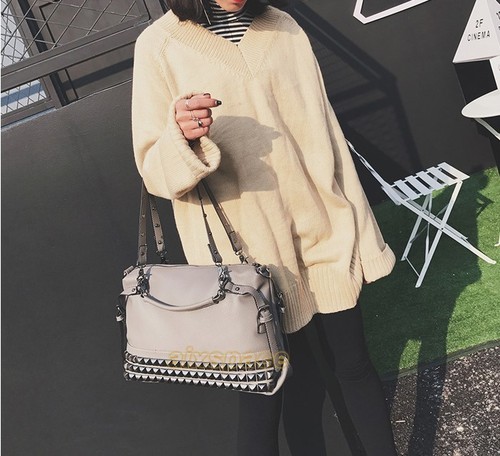 Borsa donna ecopelle borchie