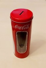 Raro Barattolo Salvadanaio o Portacannucce Coca Cola in Latta coperchio Apribile