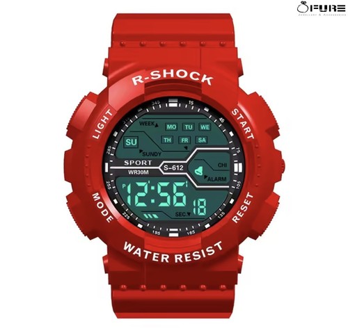 Orologio uomo digitale rosso - orologio,
