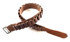 CINTURA CARTUCCIA PELLE VINTAGE DI QUALITA' CALIBRO 29x12 FORO 1900 gioco borsa custodia pistola