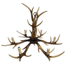 Lampadario rustico corno di