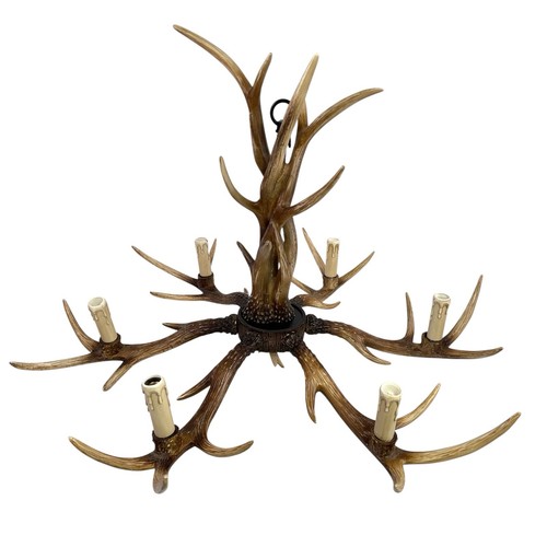 Lampadario rustico corno - , di