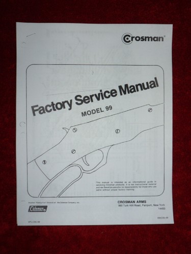 Crosman manuale servizio - manuale, di