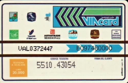 Scheda tessera viacard - scheda, monte