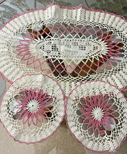 SET 3 VINTAGE WHITE/PINK