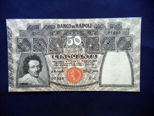 1914 rara banconota lire - 1914, 50
