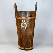 Secchio antico 900 secchiello in legno portaombrelli vintage vecchio gettacarta 