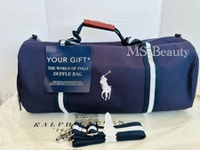 POLO Ralph Lauren blu navy borsone palestra weekend borsa da viaggio (20”x10”x9”)