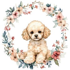 2 adesivi barboncino nano