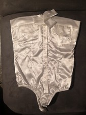 Body / Top di Raso Bianco con tasche