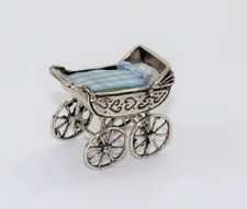 Vintage Silver Baby Girl Pram