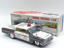 Taiyo Siren Patrol Highway Police Car auto latta polizia tin toy Japan Ford