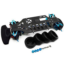 Per TAMIYA 4WD TT01 TGS auto da turismo telaio in fibra di carbonio metallo RC Car Frame 1/10
