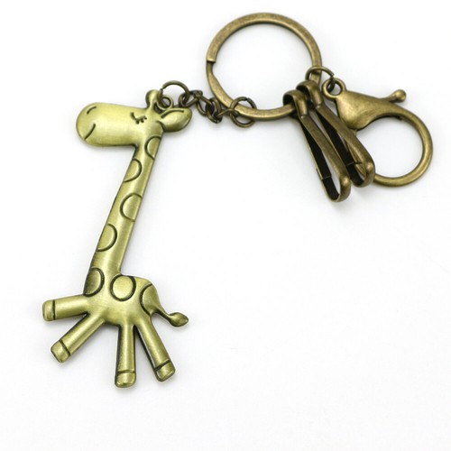 Cute giraffe keychain - cute, ring