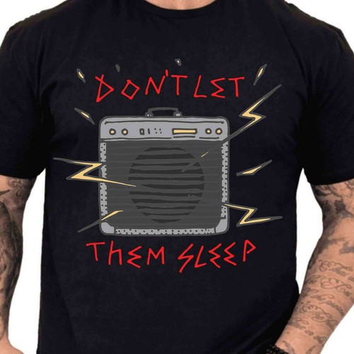 Maglietta guitar amp rock dont - rock,