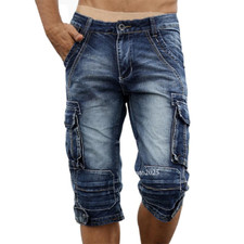 Pantaloncini uomo cargo denim