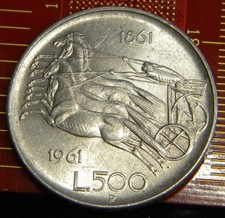 Lotto 3 monete 500 Lire